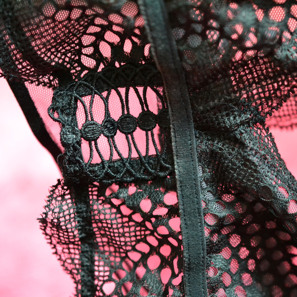 NWT SET of 2 Victoria's Secret Bralette and Panty siz M Bra Lace Black Xmas GIFT - Picture 8 of 9